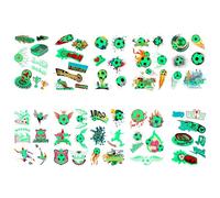 10 Sheets Noctilucent Football Tattoos for Kids, Glow in the Dark Temporary Tattoos, Fun Fake Face Stickers for Party Bags & Birthday Celebrations