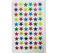10 Sheets of Small Star Shape Glittered Stickers (600 Stickers)