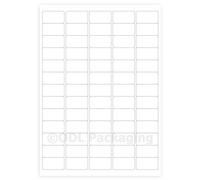 10 Sheets of White Address Labels 65 per A4 Sheet Laser Inkjet L7651 (38.1mm x 21.2mm)