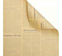 10 sheets per pack, vintage English newspaper kraft paper, brown kraft outer wrapping paper for present packaging for present wrapping