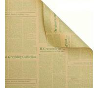 10 sheets per pack, vintage English newspaper kraft paper, brown kraft outer wrapping paper for present packaging for present wrapping