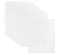 10 Sheets Plastic Canvas, 13x10.2inch 7CT Transparent Plastic Mesh Canvas Sheets for Embroidery Cross Stitch Plastic Aida Plastic Mesh Sheets for Crafts DIY Crochet Projects
