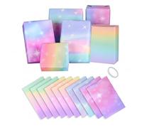 10 Sheets Rainbow Gradient Colored Wrapping Paper, 70x50cm Birthday Gift Packaging With Adhesive For Ladies Girls Holiday Celebration New Year Baby Shower Party Crafts