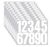 10 Sheets Reflective Mailbox Numbers Sticker for Outside, 3 Inch Vinyl Waterproof White Number Stickers 0-9, Strong Self-Adhesive Large House Numbers Decals for Mailbox, Door, Address, Signs, Trucks