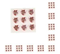 10 Sheets Rhinestone Stickers Children Acrylic Decals Three-dimensional Self-Adhesive Love Heart Crafts Label Table Party Pink