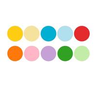 10 Sheets Round Paper Thick Colourful Craft Solid Color Folding for Arts and Crafts Projects