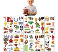 10 Sheets Rugby Temporary Tattoo Stickers Waterproof Sweat Fan Sports Meet Graffiti Face Stickers