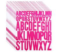 10 Sheets Self Adhesive 1 Inch and 2 Inch Letters Stickers, Waterproof Capital Alphabet Sticker for Scrapbook, Water Bottle, Name Tag, Greeting Cards- Rose Red