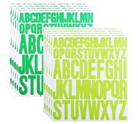 10 Sheets Self Adhesive 1 Inch and 2 Inch Letters Stickers, Waterproof Capital Alphabet Sticker for Scrapbook, Water Bottle, Name Tag, Jars-Dark Green & Light Green