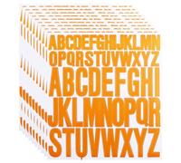 10 Sheets Self Sticky 1 Inch & 2 Inch Letters Stickers, Waterproof Capital Alphabet Sticker for Scrapbook, Water Bottle, Name Tag,Mailbox - Orange