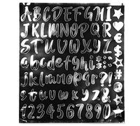 10 Sheets Silver Letter Stickers, Glitter Metal Self-Adhesive Sticky Numbers, Waterproof Alphabet Stickers for Mailbox, Scrapbooking, DIY Crafts, Greeting Cards Decoration