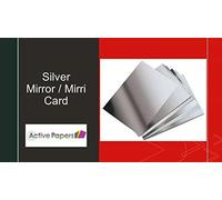 10 Sheets Silver Mirror Card 600gsm A3 Size 297x420mm