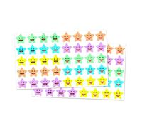 10 Sheets Small Star Sticker Reward Gift Adhesive Decorative Label Happy Faces