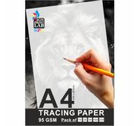 10 Sheets Tracing Paper, A4 Translucent Tracing Paper 95gsm Clear Drafting Paper for Design, Sketching, Drawing, Calligraphy, Graphics, Scrapbooking & Dressmaking (A4, 210 x 297mm)