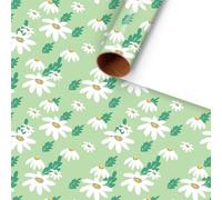 10 Sheets Vintage Floral Wrapping Paper,50x70cm Decorative Flower Gift Wrapping Paper for Wedding,Mother’s Day,Valentine's Day,Birthday,Anniversay (Green)