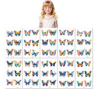 10 Sheets Watercolor Butterfly Face Stickers For Parties And Temporary Body Art Tattoos