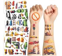 10 Sheets Waterproof And Cute Cartoon Vehicle Temporary Stickers For Children: Cars Ships And Airplanes