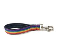 10" Short Close Control/Traffic Control Dog Lead Leash With Padded Handle For Comfort In (Rainbow)