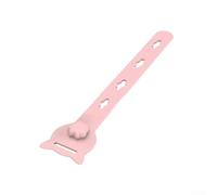 10 Silicone Ties for Cable Organization Suitable for Various Data and Charging Cables (Pink)