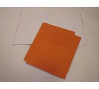 10 SILVINE ORANGE A5 SCHOOL EXERCISE BOOKS 5 MM SQUARES SQUARED MATHS BOOK