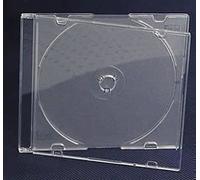 10 Single Slim Frosted Clear CD Jewel Blank Empty New Plastic Replacement Case / Cover for CDs