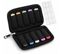 10-Slot USB Flash Drive Storage Case, Portable Memory Stick Holder Wallet for USB Drives, Jump Drives and SD Cards, USB Storage Case Compatible with SanDisk, SamData, Samsung, Black