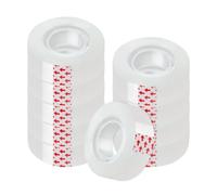 10 Small Clear Tapes, 15mm x 33m Sellotape Rolls Cellotape Small Rolls Refills Transparent Packing Tape Gift Wrapping Tape Invisible Sticky Sellotape for Dispenser Home Office