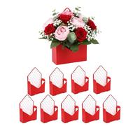 10 Small Gift Bags - Waterproof Folding Bouquet Box for Wedding Composition Mother's Day