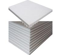 10 Small White Rigid Polystyrene Foam Sheets Boards Slabs - Size 600mm Long x 400mm Wide x 10mm Thick - EPS70 SDN Floor Insulation Sheeting Packing Void Loose Fill Filler Protective