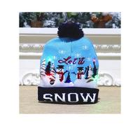 (10-SNOW-xueren) LED Christmas Hat with Lights 2025 Knitting Cap Xmas Ornament Home Decor Navidad Natal 2025 New Year Holiday Gift