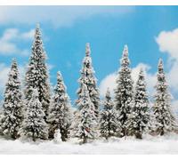 10 Snowed Trees And Snowman Busch 6465