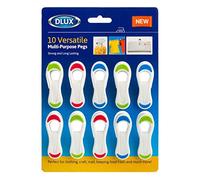 10 Soft Grip Versatile Pegs Laundry Washing Multi Purpose Strong Garden Plastic