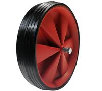 10" Solid Wheelbarrow Wheel for Garden Trolley Barrow Go Cart Trailer Puncture Proof Tyre with 100mm Wheel Axle