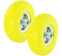 10" Solid Wheelbarrow Wheel Tubeless Barrow Tyre Burst Puncture Proof x 2