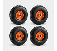 VonHaus Pneumatic Wheels 10” Pack of 4, Spare Replacement Universal Tyre Set for Wheelbarrows, Garden Carts, Sack/Hand Trucks, Trolleys, Utility Wagons, Puncture Proof Heavy Duty Tires, Easy Install