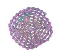 10 Speed Bicycle Chain, Ultralight Manganese Steel Rainbow Color, Magic Buckle Connection - Durable Heat Treated, Smooth Gear Shifting, Ideal for Mountain and Road Bikes