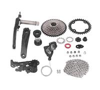 10 Speed Bike Groupset High Performance 11 to 40T Flywheel Bottom Bracket Front Rear Derailleur Chain Anti Rust Bike Gear Shift Kit for Road Biking and Commuting Aluminum Alloy (34T Chainring)