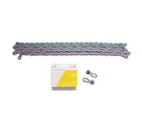 10 Speed Mountain Road Bike Chain High Strength Variable Speed Replacement (Colorful)