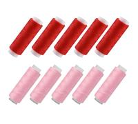 10 Spools Polyester Thread, Red and Pink Polyester Sewing Thread for Hand and Machine Sewing, 100M Per Spool