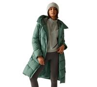 (10, Spruce Green) Regatta Womens Nurie Longline Hooded Warm Winter Quilted Padded Jacket Coat