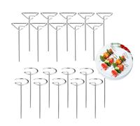 10 Stainless Steel Grill Pins - Heat-Resistant, Not Easy to Rust, Easy to Hang and Place, Ideal for Camping, Picnics, Family Gatherings, Parties (Circle+Triangle)