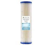 10" Standard Pleated Sediment Water Filter | 1 Micron, 10" x 2.5" | Washable Filter to Extend Lifespan, Fits 10" Standard Housings (1 Pack)