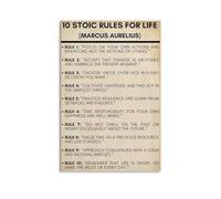 10 Stoic Rules Marcus Aurelius Premium Art Aesthetic And Decor Poster For Bedroom Kitchen Bathroom Living Room Office Decor 24x36inch(60x90cm) Unframe-style