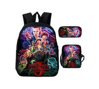 (10) Stranger Things 3pcs Schoolbag Lunch Bag Pencil Case Kids Set