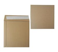 10 Strong 7" / 45RPM Record Vinyl Peel and Seal Brown 625 Micron Board MAILERS ENVELOPES + 20 Corrugated Cardboard Stiffener Pads Boards Including Fragile Labels Stickers Packaging MAILING Postage