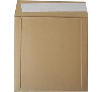 10 Strong 7" / 45RPM Record Vinyl Peel and Seal Brown Board MAILERS ENVELOPES Including Fragile Labels/Stickers - 625 Micron Cardboard SELF Seal Packaging MAILING Postal Postage Packets