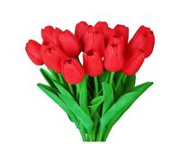 10 Stunning Realistic Touch Pu Artificial Tulip Bouquet with Stem