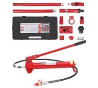 10 T Porta Power Kit Heavy Duty Hydraulic Ram with Secure Transport Case for Auto Shop Frame Repair Construction Equipment Professional Grade Lifting Tool