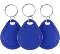 10 T5577 Fob Tag RFID Writeable ID Cards Copy Key Tags, for Access Control Systems and Security Locks (Blue)