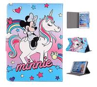 10" Tablet Case - Universal Stand Case Folio Cover for ALL 10in 10.1in Inch Tablets/Fits 9.7" 10.1" 10.2" 10.3" 10.4" 10.5" 10.6" Touchscreen Tab (Minnie mouse on Unicorn)